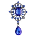 thumbnail image 2 of Opvise Women's Luxury Rhinestone Alloy Brooch Pin Large Waterdrop Pendent Party Jewelry, 2 of 8