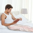 thumbnail image 4 of Cauagu Pink Marble Mens Pajama Pants Sleep & Lounge Pants,PJ Bottoms with Pockets-Medium, 4 of 7