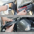 thumbnail image 4 of 2PCS Car Rear View Mirror Rain Visor Guard, Carbon Fiber Car Side Mirror Rain Eyebrow, Waterproof Auto Mirror Rain Visor Smoke Guard, Universal for Cars, Truck and SUV,Black, 4 of 7