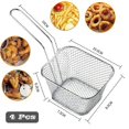 thumbnail image 2 of 4 Pcs Mini French Fries Basket, Less Steel Individual Square, 2 of 5