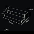 thumbnail image 7 of Clear Acrylic Display Stand Riser Shelf Large Holder Storage Rack for Decoration and Organizer for Figure, Cupcake Dessert, Perfume - 2 Tiers Widh 20x15cm, 7 of 7