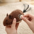 thumbnail image 5 of Cat Toys, Interactive Cat Toys for Indoor Cats, Catnip Toys Mouse, Plush Fabric Self-Moving Wind-Up Mouse, Clockwork Mouse Model, Light Gray 6X2X2 in Wind-Up Plush Jumping Toys, 5 of 5