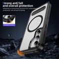 thumbnail image 6 of Decase Magnetic case for Samsung Galaxy S23 FE Case,Built-in Kickstand,Compatible with Mag-Safe, Dual-Layer Protection Military Grade Protective Phone Case for Samsung Galaxy S23 FE,Black+Clear, 6 of 7