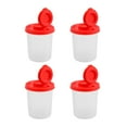 thumbnail image 3 of 4PCS Salt and Pepper Shakers Moisture Proof Shaker with Red Covers Lids Plastic Airtight Spice Jar Dispenser, 3 of 5