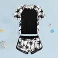 thumbnail image 2 of CAICJ98 Girls Rash Guard Swimsuit Kids Toddler 2-Piece Bathing Suit UPF 50+ Summer Beach Girls' Swimwear (Black,3-4 Years), 2 of 7
