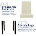 thumbnail image 5 of Subrtex Faux Leather Indoor Dining Chair Set of 4, Modern Mid-Century Chairs for Home, Ivory, 5 of 8