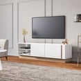 thumbnail image 4 of MinimaDecor Camillo TV Stand for TVs up to 70", Wood, White & Oak Finish, 4 of 7