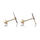 thumbnail image 3 of Aretes de oro 14k GIALLO Broquel GIALLO COLLECTION Arcos de oro amarillo y blanco con cortes diamantados y circonias, 3 of 5