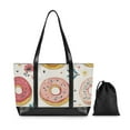 thumbnail image 7 of FORMRS Canvas Laptop Tote Bag for Women with 15.6" Computer Compartments Shoulder Handbag, Pink Donut, 7 of 7