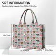 thumbnail image 3 of Large Capacity Tote Bag,Cute Pitbull Terriers Dog and Flower Handbag Fashion Luxury Tote Bag,15.7"x13"x 5.1" Inches,Laptop Compatible, 3 of 6