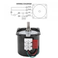 thumbnail image 3 of AC Synchronous Motor 14W Permanent Magnet Low Speed 2?Way High Torsion Central Shaft XD60KTYZ80rpm/min AC220V, 3 of 5
