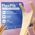 thumbnail image 3 of Eco-friendly dental floss picks (200 pack) - Made from a blend of wheat straw and wheat, break-resistant design suitable for molars and back teeth, adult toothpick sticks, gentle on gums, odorless, 3 of 4