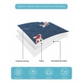 thumbnail image 5 of Coastal Wave Full Size Down Alternative Comforter, Lightweight Comforter Quilt Bedding Set with Pillow Shams Japanese Style Ocean Fish Blue All Seasons Bed Comforter Duvet Insert 78"x90", 5 of 7