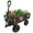 Black, variant on Jump Into Fun Garden Cart, Metal Wagon Cart with 10'' Tires, Upgrade Folding Heavy Duty Utility Garden Cart 650LBS Capacity with Mesh Frame, Removable Sides, Yard Wagon Cart for Backyard, Green