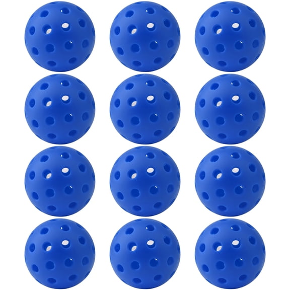 Pickleball Balls 12 Pack, Bright Blue 40-Hole Outdoor Balls, High Visibility for Steady Flight & True Bounce, Every Rally