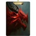 thumbnail image 1 of FMSHPON Magic Dragon Red Clipboard Hardboard Wood Nursing Clip Board and Pull for Standard A4 Letter 13x9 inches, 1 of 8