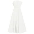 thumbnail image 4 of Gubotare Dresses for Women Coverup Summer Dresses for Women 2025 Eyelet Casual Loose Sleeveless Sundresses Strapless Dresses (White,Size M), 4 of 5