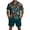Turquoise, variant on longantii 2 Pieces Outfit for Men Casual Button Down Hawaiian Tops and Shorts Comfy Short Sleeve Beach Blouses and Shorts Summer Shirt and Beach Shorts Sets Mint Green M