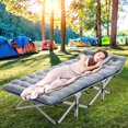 thumbnail image 3 of FICISOG Folding Camping Cot for Adults, 880lbs Folding Cot Bed with Detachable Mattress& Carry Bag, 3 of 12