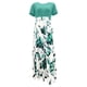 thumbnail image 5 of Puntoco Falda Larga De Mujer Estilo Resort Con Estampado Patchwork De Manga Corta Verde Xl,Regalos Para Mujer Joven, 5 of 5