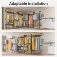 thumbnail image 3 of Timate L6 Corner Wall Mounted Closet System - Heavy Duty Industrial Pipe Garment Rack, Expandable Hanging Storage with Adjustable Shelves for Walk-in Closets, Bedroom & Wardrobe Organization,Black, 3 of 8