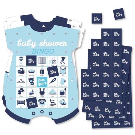 Big Dot of Happiness Hello Little One - Blue and Silver - Picture Bingo Cards and Markers - Boy Baby Shower Shaped Bingo Game - Set of 18 price history on PriceWatchPro