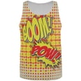 thumbnail image 1 of Halloween Boom Pow Vintage Comic Book Costume All Over Mens Tank Top, 1 of 2