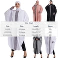 thumbnail image 2 of Women's Plus Size Abaya Maxi Dress Long Sleeve Batwing Sleeve Sequin Tassel Trim Loose Fit Caftan Robe Islamic Prayer Dress Elegant Evening Party Wedding Guest, 2 of 8