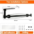 thumbnail image 3 of PIERCINGFUN Paper Towel Holder Under Cabinet, Single Hand Operable Wall Mount with Damping Effect, Self-Adhesive or Drilled for Kitchen Bathroom, 3 of 8