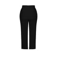 thumbnail image 7 of AHTJRT Women's Cropped Pants Straight Wide Leg Pants High Stretch Waist Capris Summer Lightweight Yoga Dance Workout Trousers Slack Pants Black XXL, 7 of 7