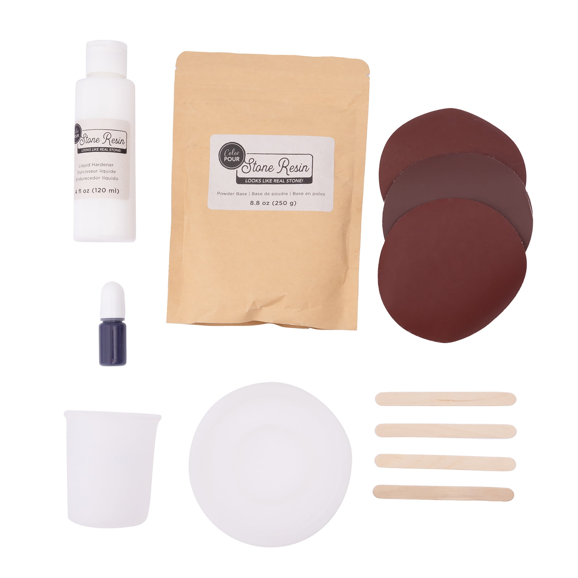 American Crafts Color Pour Stone Resin Coaster Kit
