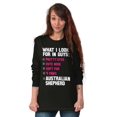thumbnail image 5 of Look Guys Austrailian Shepherd Lover Women's Long Sleeve T Shirt Brisco Brands X, 5 of 6
