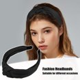 thumbnail image 2 of Diadema de Piel Sintética Anudada Unique Bargains Negro 1.57 Pulgadas Ancho, 2 of 7