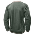 thumbnail image 5 of ZOYOEN Mens Cotton Henley Shirts with Pocket- Casual Crewneck Long Sleeve Fashion Fall Tops Army Green Size S, 5 of 7
