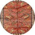thumbnail image 1 of Ahgly Company Machine Washable Indoor Round Traditional Peru Brown Area Rugs, 3' Round, 1 of 7