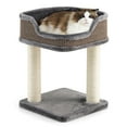 thumbnail image 1 of Gymax Cat Tree Multi-Level Cat Tower w/ Scratching Posts & Large Plush Perch Grey, 1 of 9