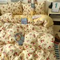 thumbnail image 1 of Double Print Waffle Cotton Bedding Set with Duvet Cover Pillowcases for Home, 1 of 6