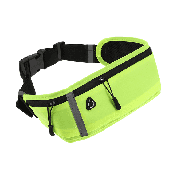 FUTUREORYY Sports Waist Bag 1Pack Green Cloth Waterproof Phone Pouch for Outdoor Activities and Night Run