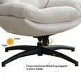 thumbnail image 5 of Othniel White Swivel Accent Chair with Ottoman Rocker Glider Chairs Ottoman Footrest Set, 5 of 10