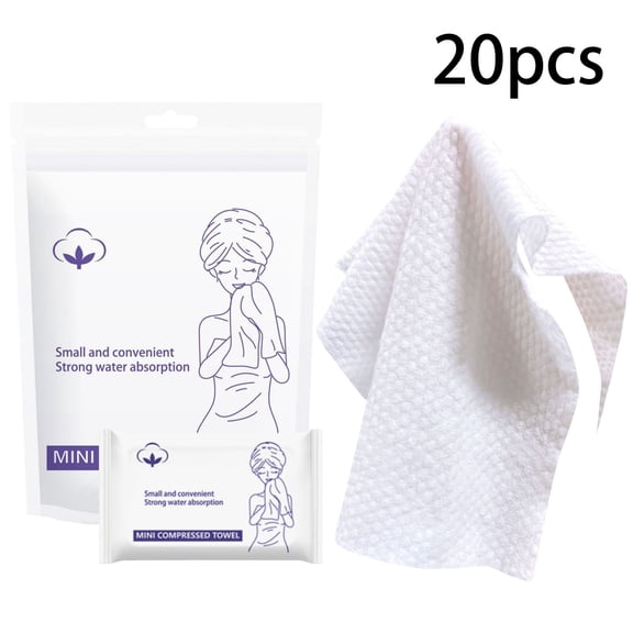 Compressed Towels 20Pcs Portable Travel Towels Thick Soft Cotton Towels for Hotel Camping Hiking Daily Use 2026 New Kilougeis