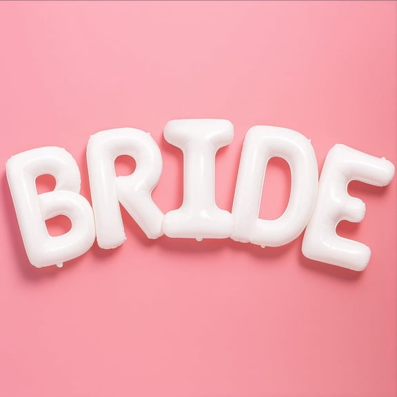 , Giant Bride Balloons White - 40 Inch | Bachelorette Party Decorations | White Bride Balloon for Bridal Shower Decorations | Bridal Shower Balloon | Bachelorette Balloons