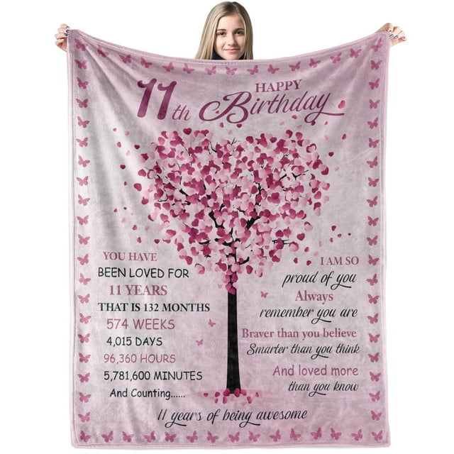 LHSHID 12th Birthday Gifts Blanket for Her 12 Year Old Girl Birthday Gifts Ideas from Parents Grandparents Sister for Teen Girl 50x60in