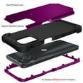 thumbnail image 2 of For Motorola Moto G 5G 2023, Slim Dual Layer 3 in 1 Heavy Duty Protection Hybrid Hard PC Soft Silicone Rugged Bumper Anti Slip Full-Body Protective Cases For Motorola Moto G 5G 2023, Purple, 2 of 7