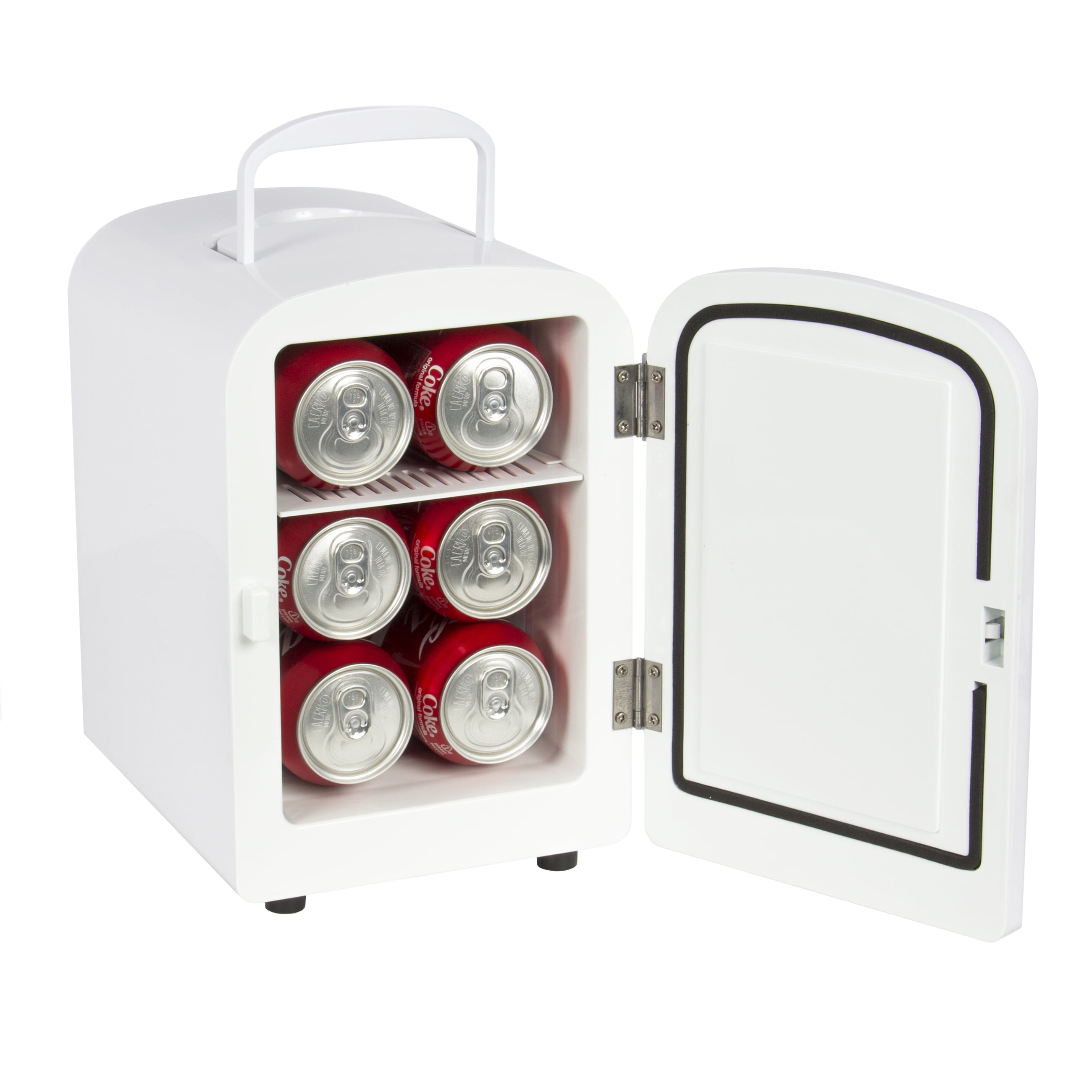 Felji Portable Mini Fridge Cooler And Warmer 4l Ac Dc White Walmart Com Walmart Com