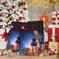 thumbnail image 6 of KLL Lantern On Snow With Christmas for Christmas Gift Bag,Christmas Burlap Goody Gift Bags with Plaid Drawstrings for Xmas Presents Holiday Party Favor Treats Candy-Black, 6 of 8