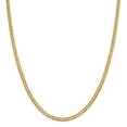 thumbnail image 1 of Real 14kt Yellow Gold 3.7mm Lightweight Flat Cuban Chain; 16 inch; Lobster Clasp; for Adults and Teens; for Women and Men, 1 of 6