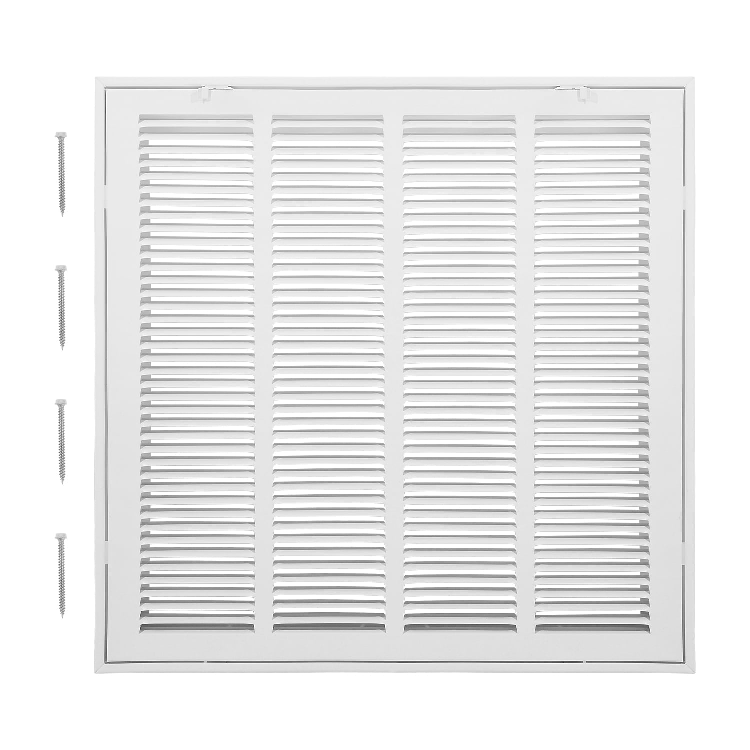 KFFKFF Air Filter Grille, Suitable for W20 x H20 Inch Duct Opening, Filter Excluded, Wall-Mounted Air Vent Cover, Powder-Coated Steel Air Grill with Removable Face/Door for 1 inch Filters