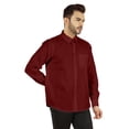 thumbnail image 3 of Bestman Chemise à Manches Longues en Coton Flex pour Hommes, Boutonnée, avec Poche Appliquée, Tenue de Bureau, 3 of 7