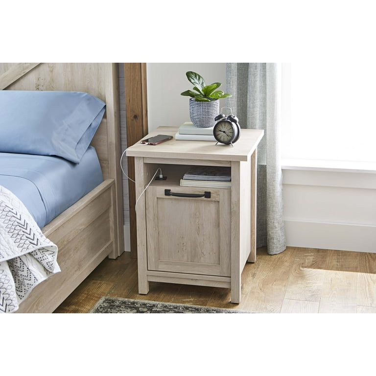 Better homes and gardens modern farmhouse nightstand rustic white deals
