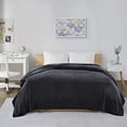 thumbnail image 3 of Home Essence Oversized Plush Microlight Bed Blanket, King, Black, 3 of 6